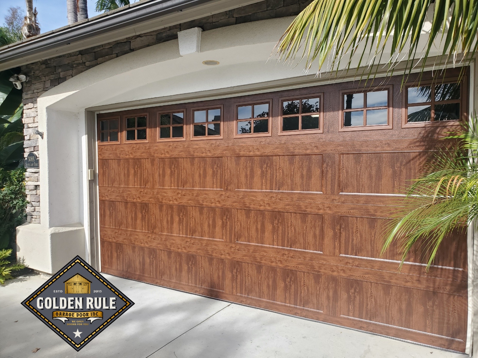 Clopay bridgeport walnut garage golden rule garage door inc 