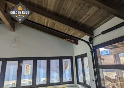 This New Contemporary Glass Aluminum Garage Door was installed in Yorba Linda Ca by Golden Rule Garage Door Inc.