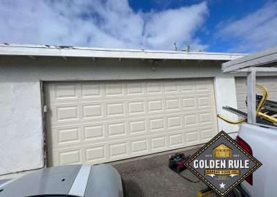 This Unique Traditional Short Panel New Garage Door in Almond was installed in Dana Point CA by Golden Rule Garage Door Inc.